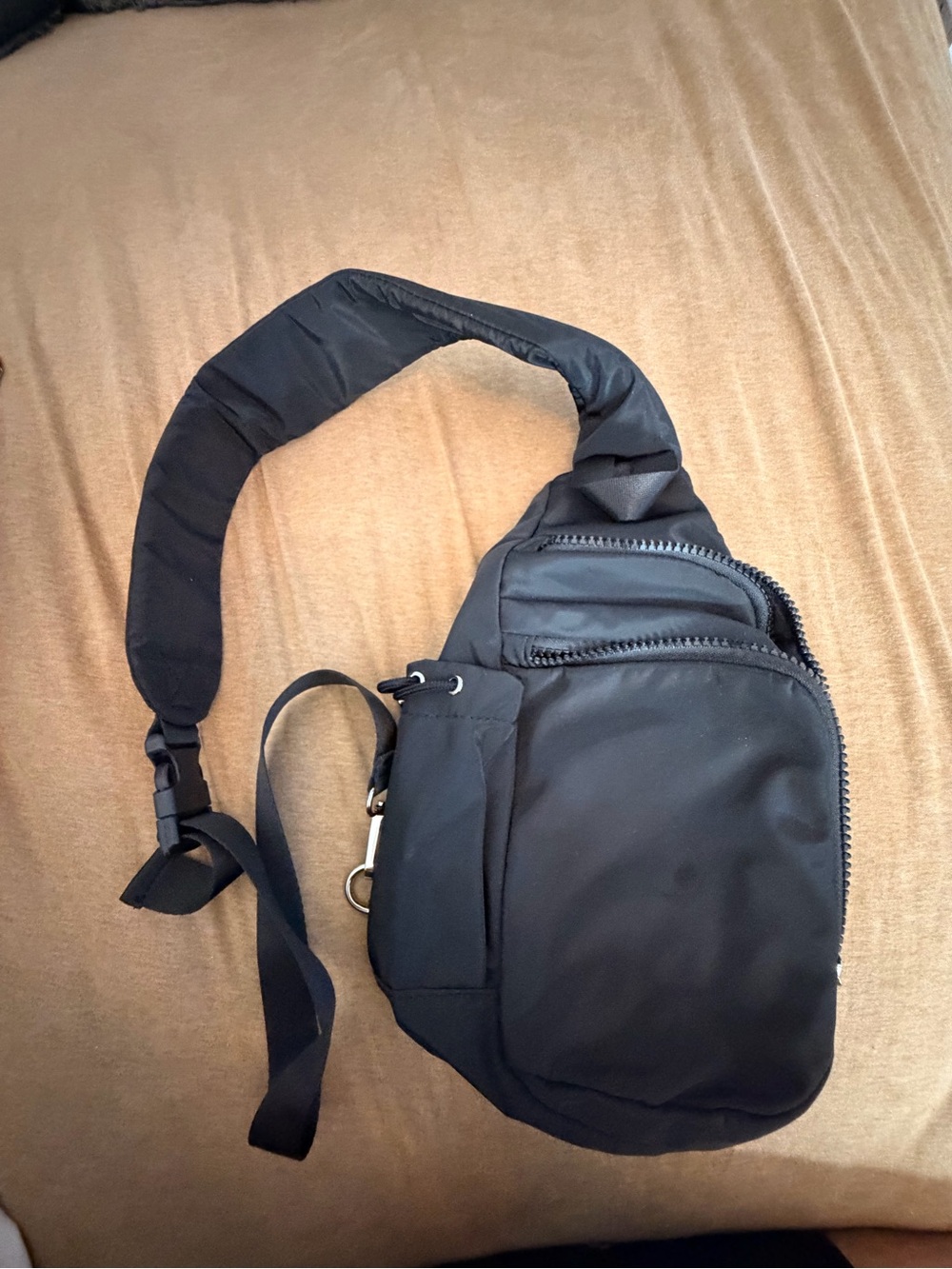 Black Sling Bag - Compact Crossbody Pack